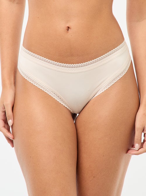 Pack de 3 tangas de microfibra estampados - Kiabi