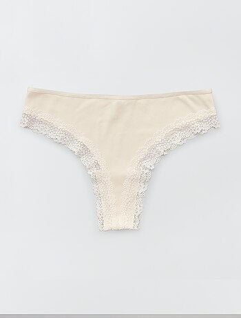 Pack de 3 tangas de punto canalé