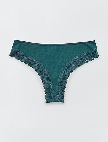 Pack de 3 tangas de punto canalé