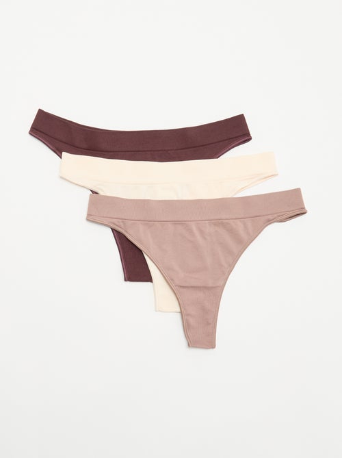 Pack de 3 tangas sin costuras - Kiabi