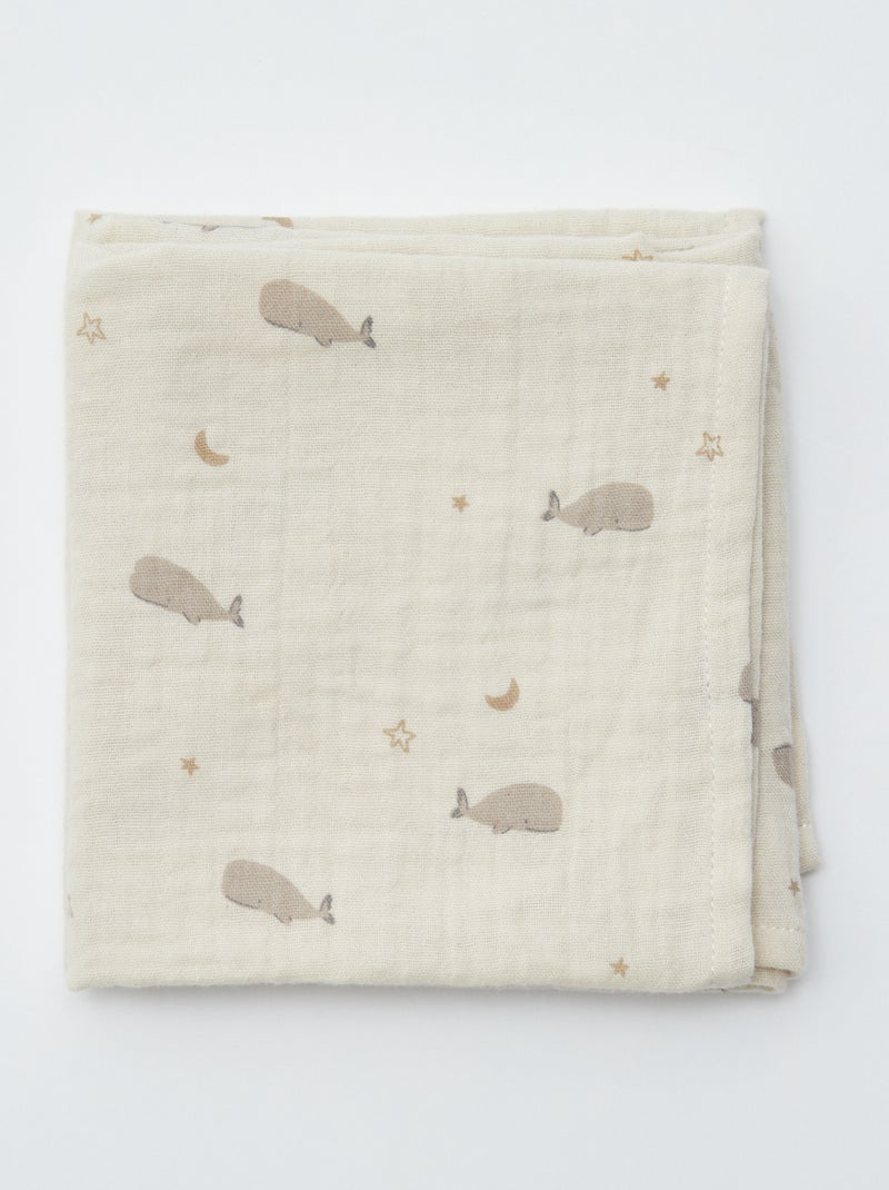 Pack de 3 muselinas de algodón BEIGE - Kiabi