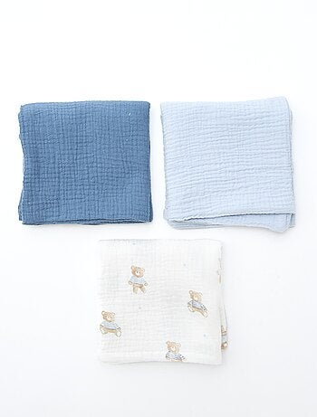 Pack de 3 muselinas de algodón