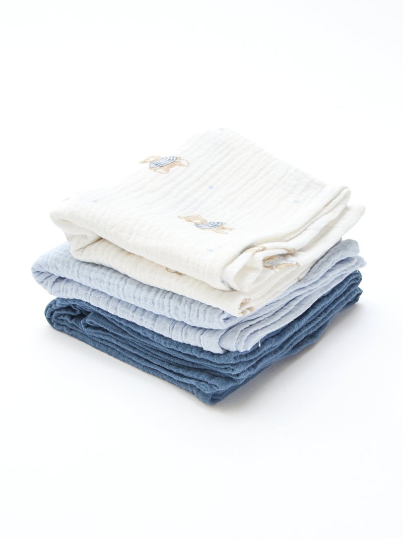 Pack de 3 muselinas de algodón Beige - Kiabi