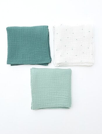 Pack de 3 muselinas de algodón