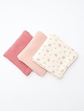Pack de 3 muselinas de algodón