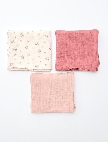 Pack de 3 muselinas de algodón