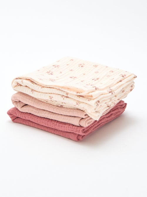 Pack de 3 muselinas de algodón - Kiabi