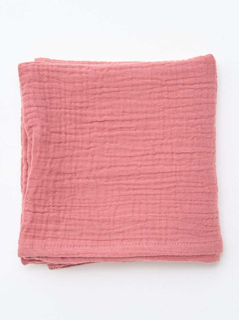 Pack de 3 muselinas de algodón Rosa - Kiabi