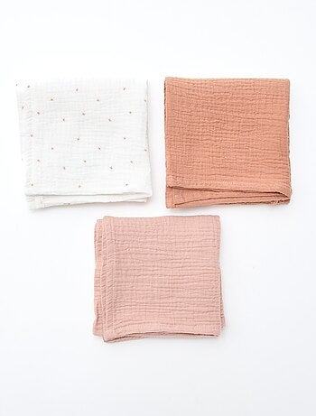 Pack de 3 muselinas de algodón