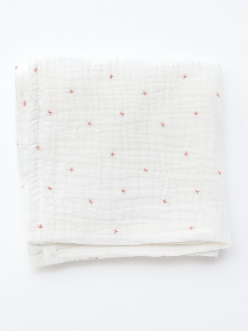 Pack de 3 muselinas de algodón Rosa - Kiabi