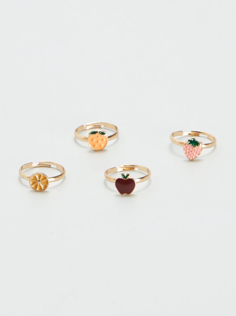 Pack de 4 anillos AMARILLO - Kiabi