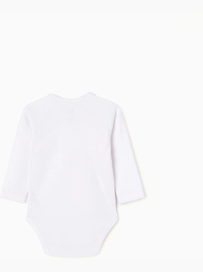 Pack de 4 bodies 100% algodón de manga larga Blanco - Kiabi