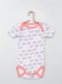 Pack de 4 bodies 'Absorba' tema 'nubes' - Kiabi