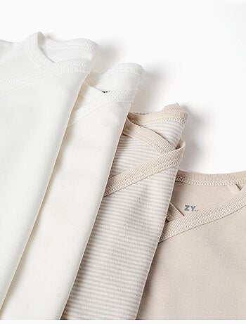 Pack de 4 bodies cruzados de algodón