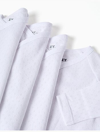 Pack de 4 bodies cruzados en algodón perchado