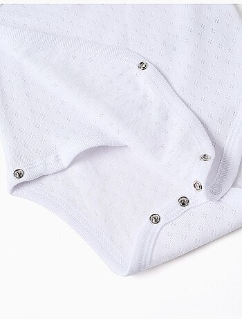 Pack de 4 bodies cruzados en algodón perchado