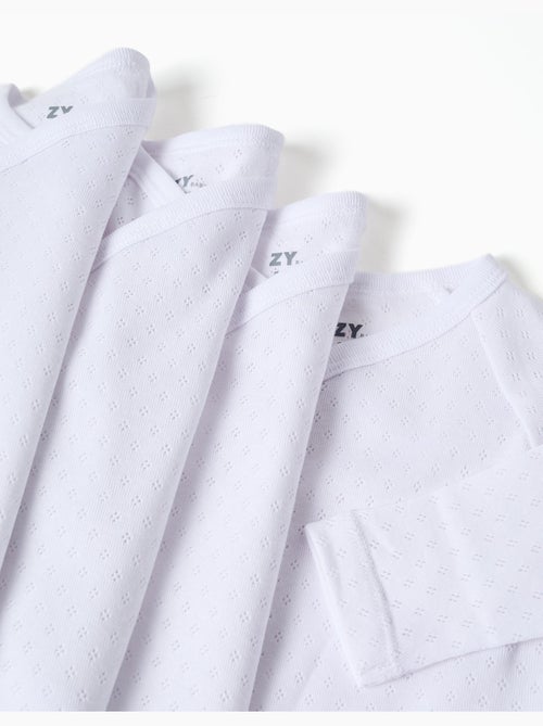 Pack de 4 bodies cruzados en algodón perchado - Kiabi