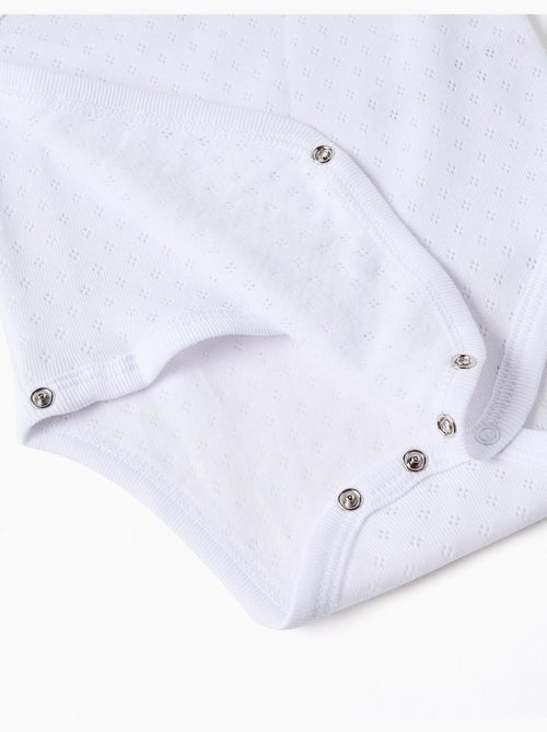 Pack de 4 bodies cruzados en algodón perchado - Kiabi