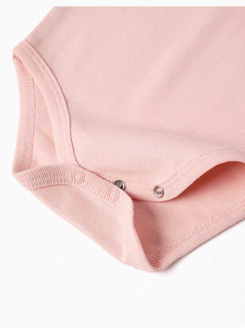 Pack de 4 bodies de algodón lisos/florales - Kiabi