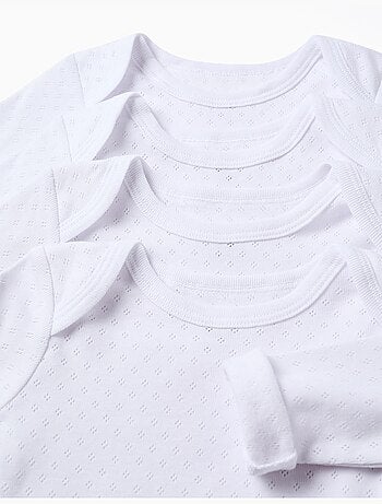 Pack de 4 bodies en algodón perchado