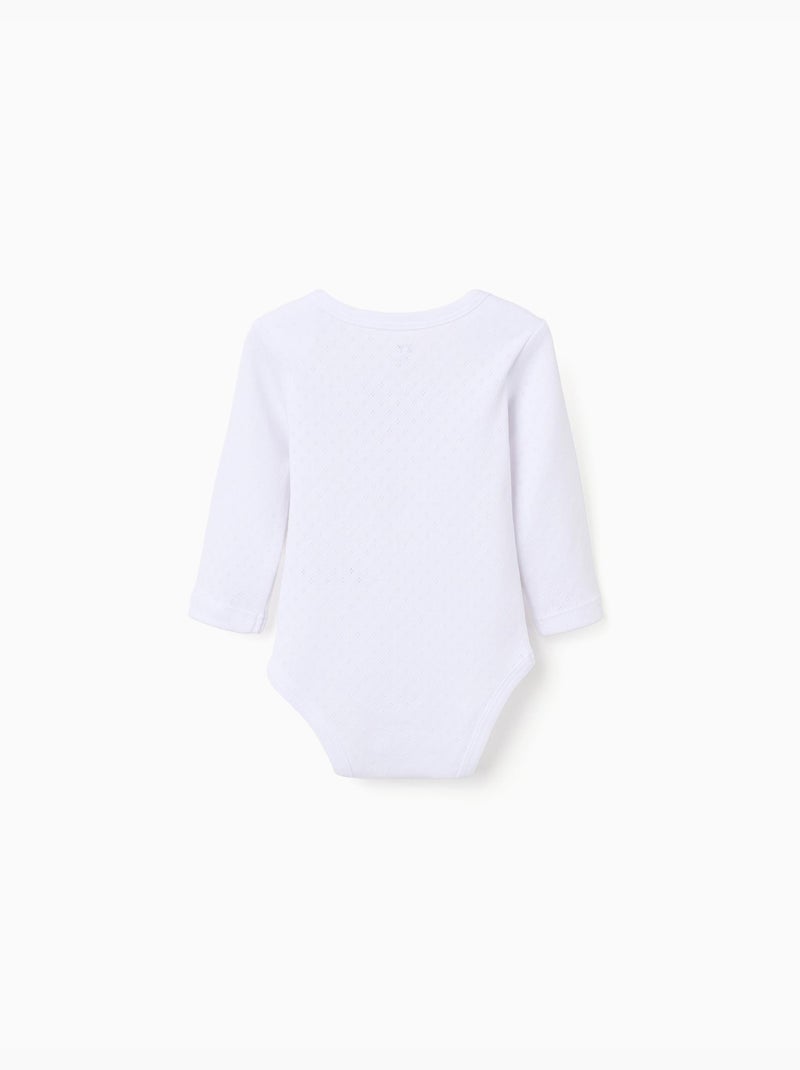 Pack de 4 bodies en algodón perchado Blanco - Kiabi