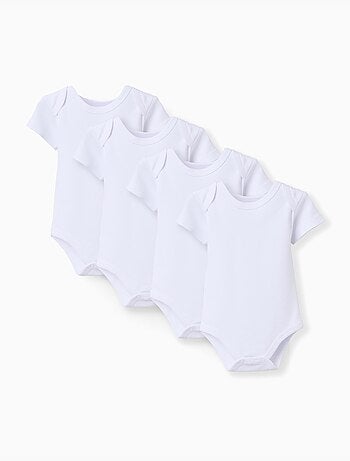 Pack de 4 bodies lisos de manga corta