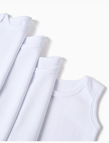 Pack de 4 bodies lisos sin mangas