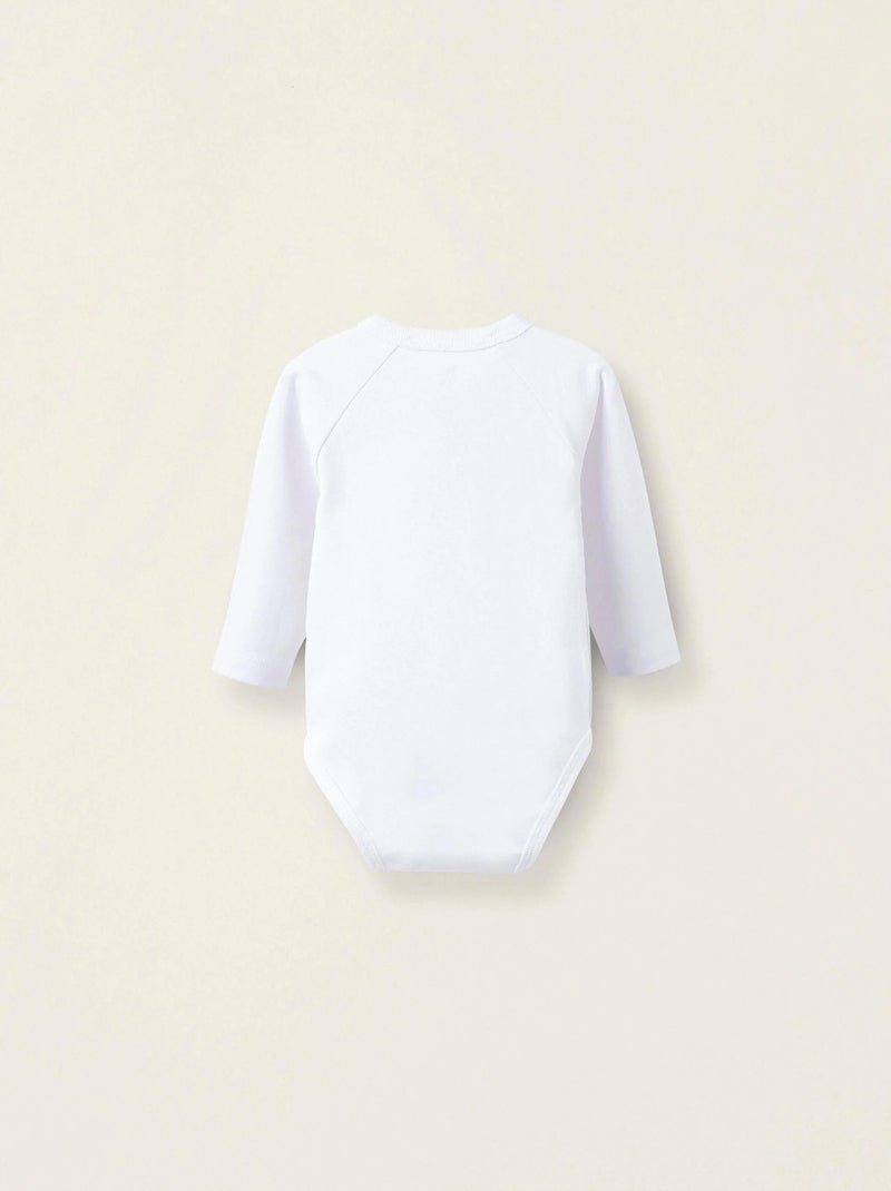 Pack de 4 bodies perchados de algodón Blanco - Kiabi
