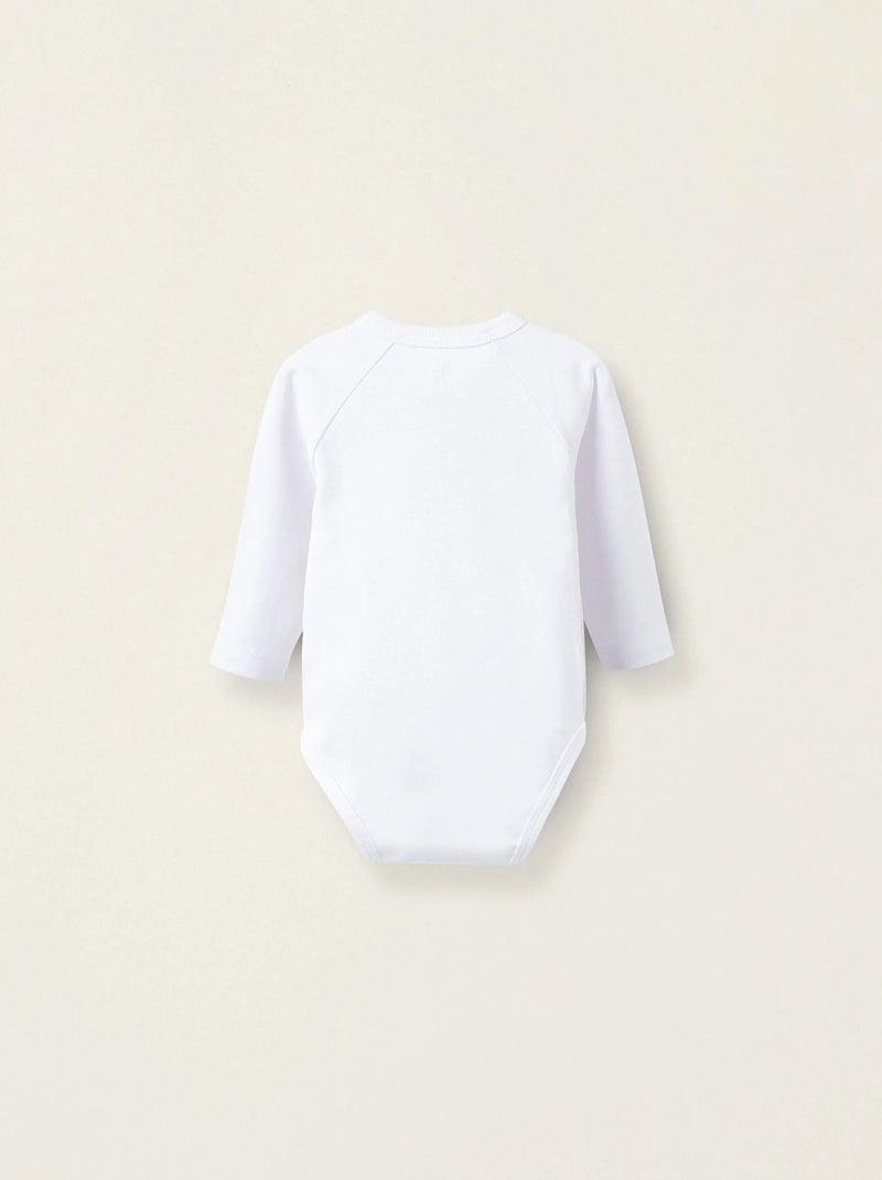 Pack de 4 bodies perchados de algodón Blanco - Kiabi