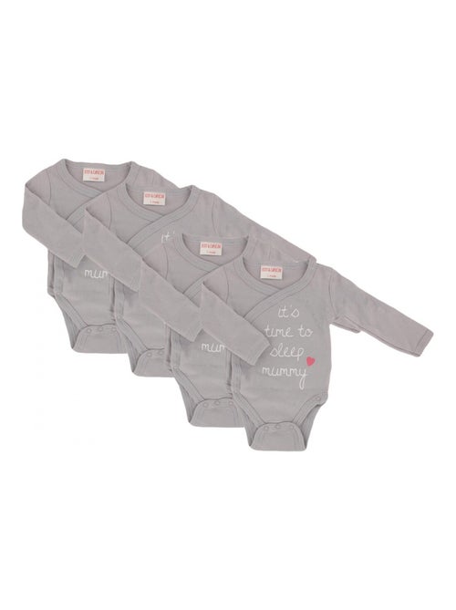 Pack de 4 bodys bebé - Kiabi
