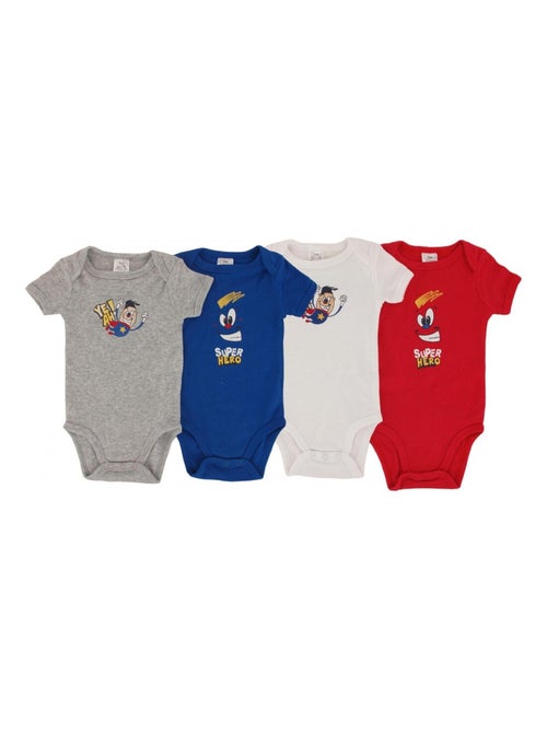 Pack de 4 bodys bebé - Kiabi