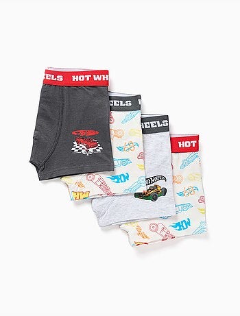 Pack de 4 bóxers con estampados de Hot Wheels