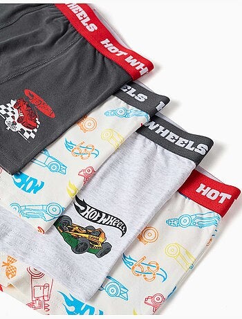Pack de 4 bóxers con estampados de Hot Wheels