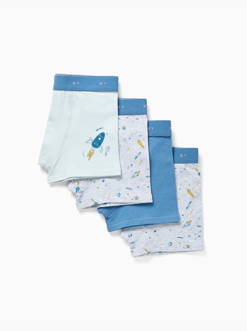 Pack de 4 bóxers con estampados espaciales - Kiabi