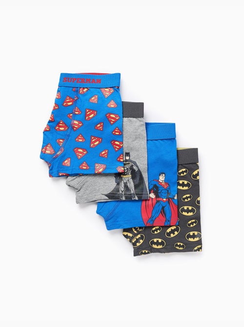 Pack de 4 bóxers con estampados Justice League - Kiabi