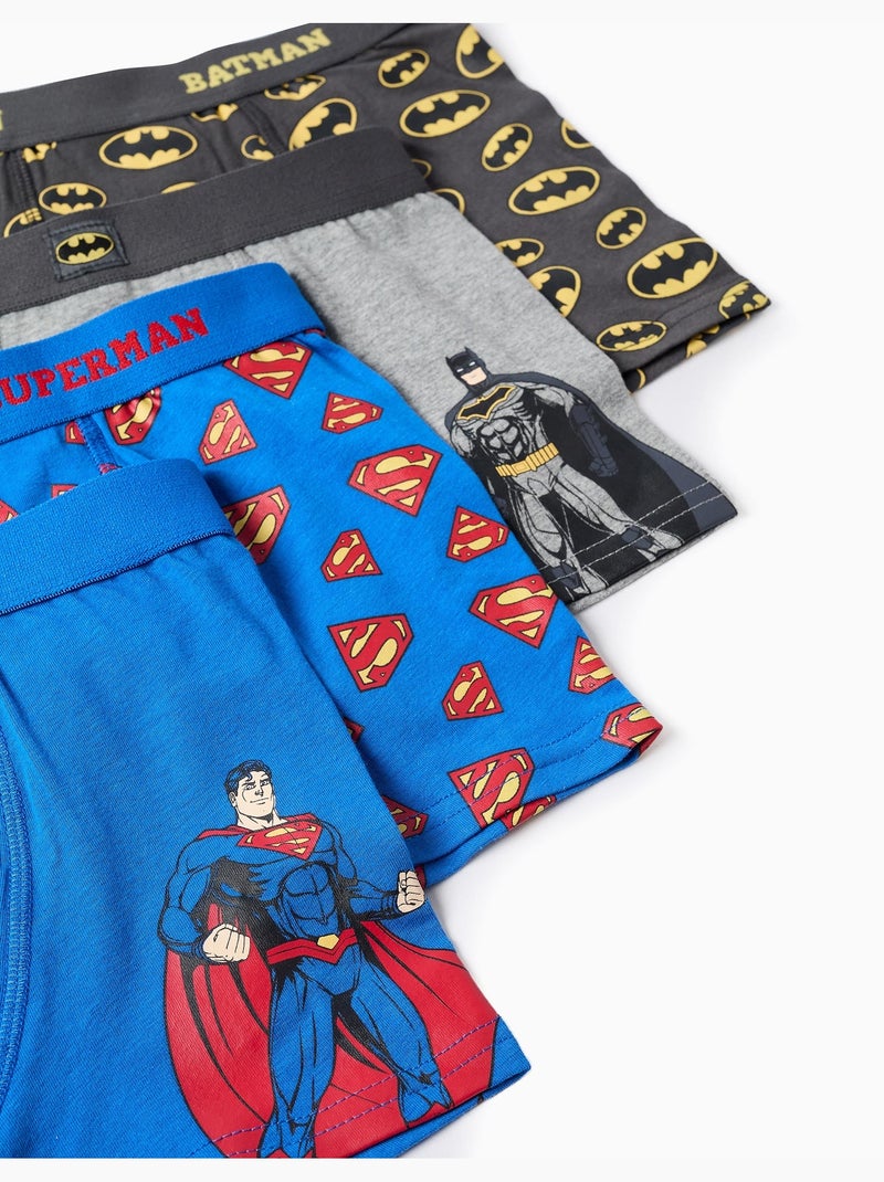 Pack de 4 bóxers con estampados Justice League Azul gris - Kiabi