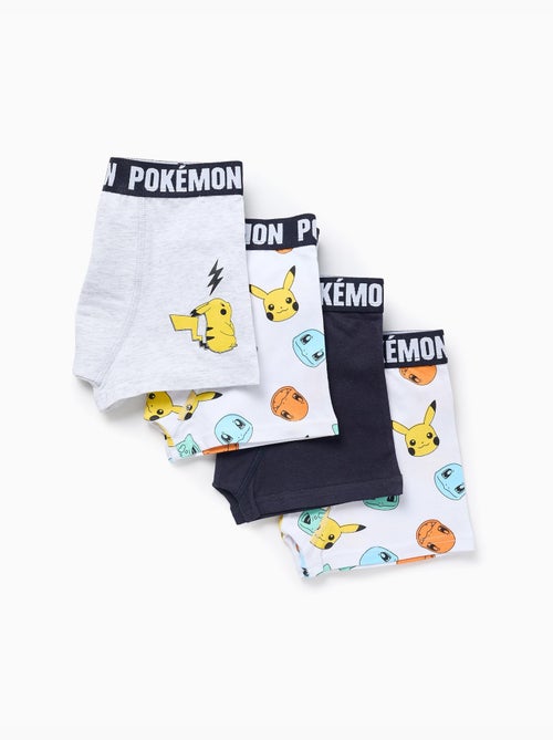 Pack de 4 bóxers con estampados Pokémon - Kiabi