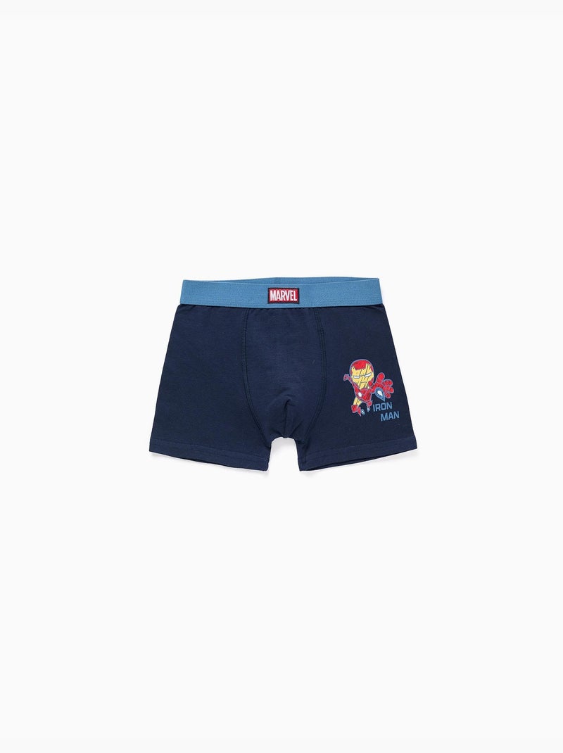 Pack de 4 bóxers de algodón con estampados de Marvel Gris azul - Kiabi