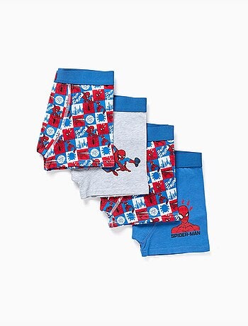 Pack de 4 bóxers de algodón con estampados de Spider-Man