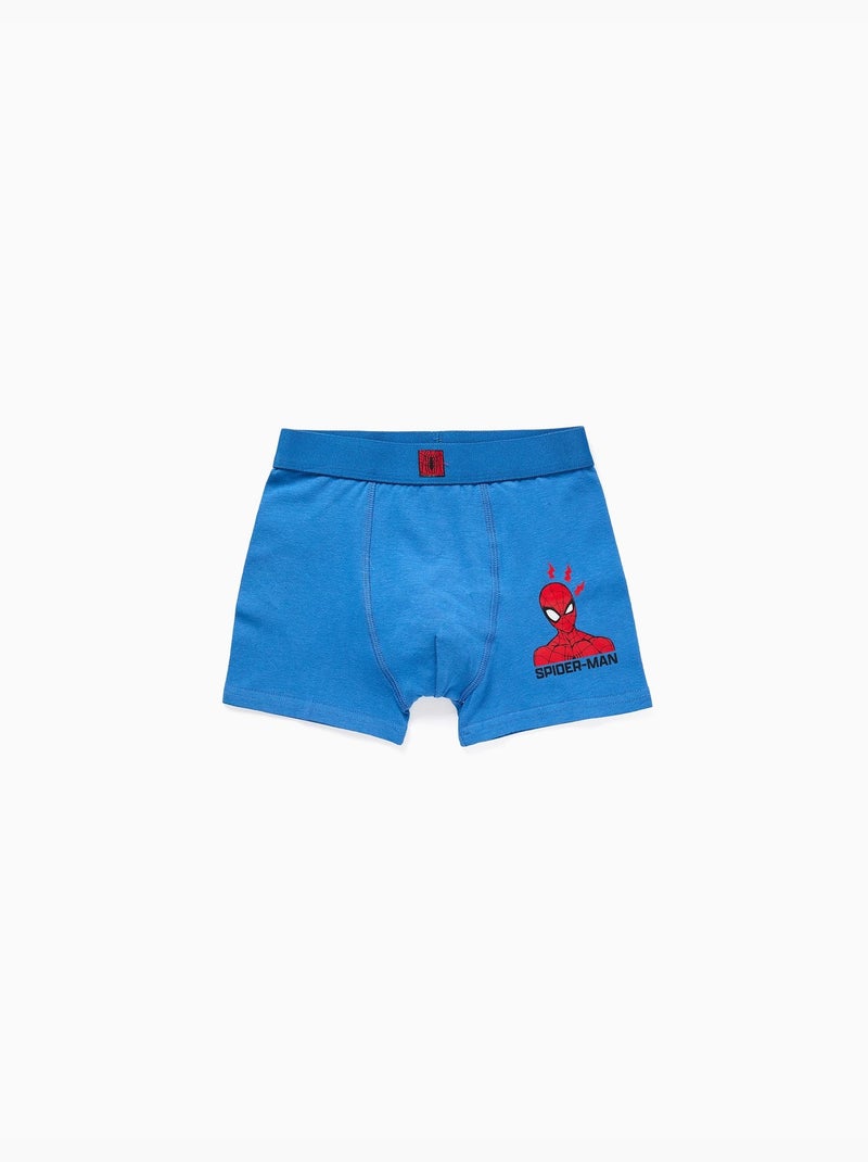 Pack de 4 bóxers de algodón con estampados de Spider-Man Gris azul - Kiabi