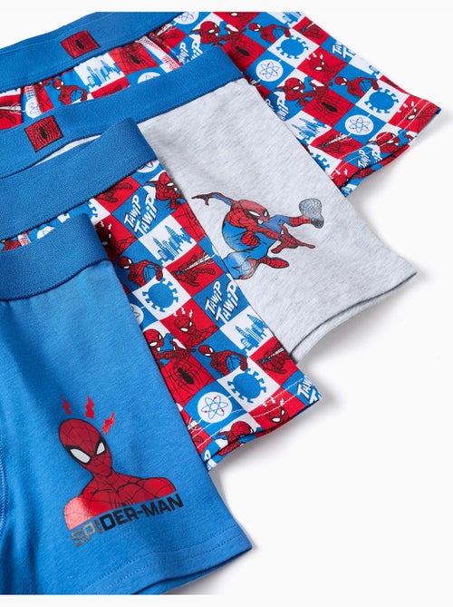 Pack de 4 bóxers de algodón con estampados de Spider-Man - Kiabi Pack de 4 bóxers de algodón con estampados de Spider-Man - Kiabi