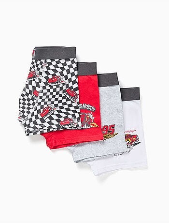 Pack de 4 bóxers de algodón con estampados rayo mcqueen