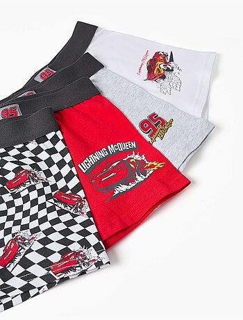 Pack de 4 bóxers de algodón con estampados rayo mcqueen