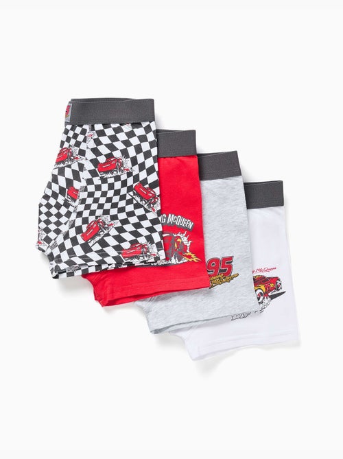 Pack de 4 bóxers de algodón con estampados rayo mcqueen - Kiabi Pack de 4 bóxers de algodón con estampados rayo mcqueen - Kiabi