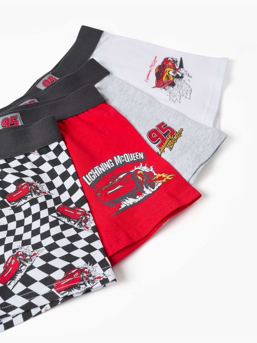 Pack de 4 bóxers de algodón con estampados rayo mcqueen - Kiabi Pack de 4 bóxers de algodón con estampados rayo mcqueen - Kiabi