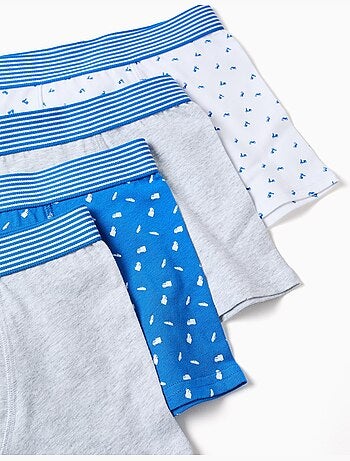 Pack de 4 boxers de algodón lisos/estampados