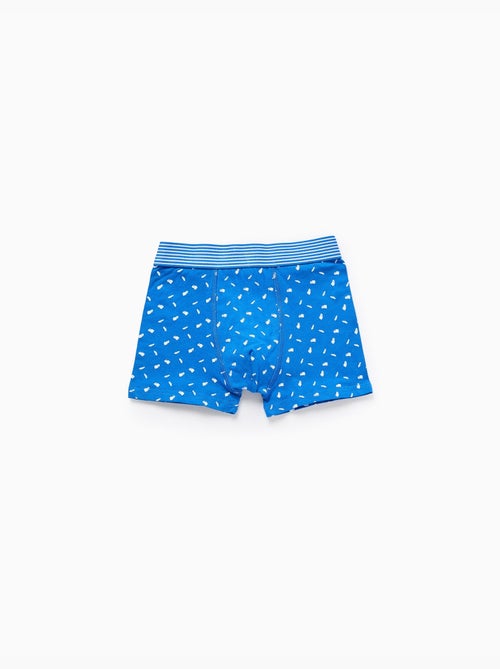 Pack de 4 boxers de algodón lisos/estampados - Kiabi
