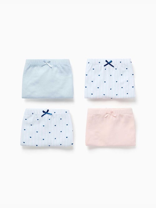 Pack de 4 bóxers de algodón lisos/estampados - Kiabi