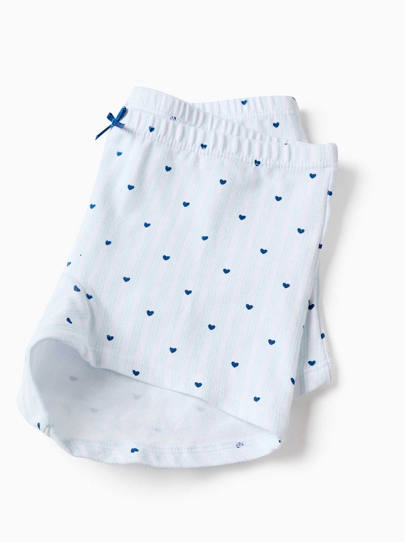 Pack de 4 bóxers de algodón lisos/estampados Blanco Rosa Azul - Kiabi
