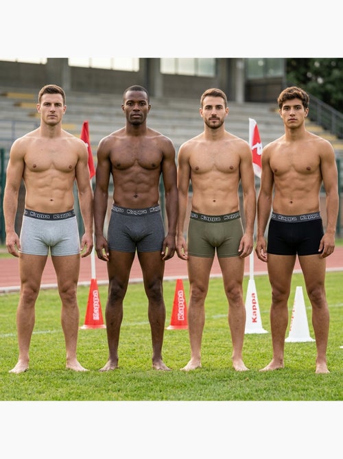 Pack de 4 Boxers Hombre KAPPA - Algodón, Estuche Regalo - Kiabi Pack de 4 Boxers Hombre KAPPA - Algodón, Estuche Regalo - Kiabi